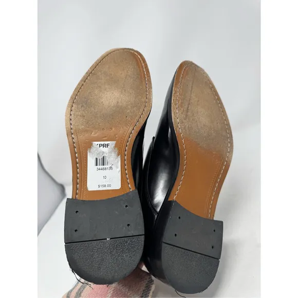 Brand New Express Men’s Size 10.5 Black Genuine Leather Dress Oxford Shoes $150
