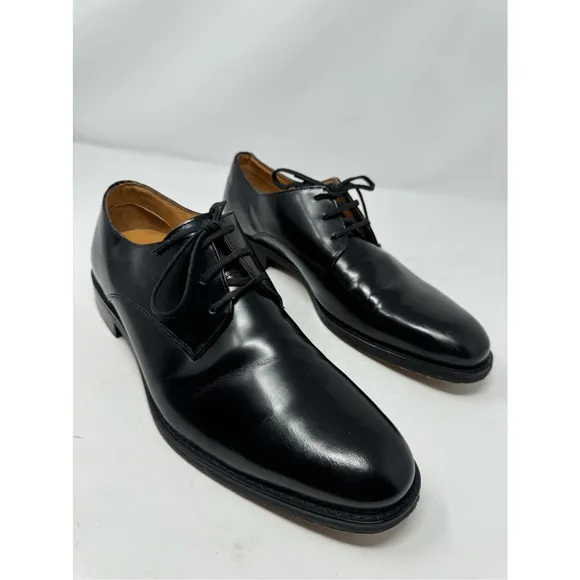 Brand New Express Men’s Size 10.5 Black Genuine Leather Dress Oxford Shoes $150