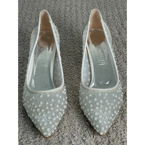 Bridal Smilee Heels 5465 Pearl Size 38 / US 8 Wedding Glam Pearl Formal Shoes