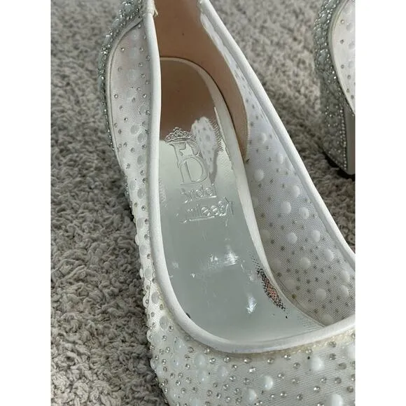 Bridal Smilee Heels 5465 Pearl Size 38 / US 8 Wedding Glam Pearl Formal Shoes