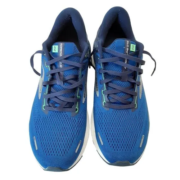 Brooks Adrenaline GTS 22 Mens Running Shoes Blue Mesh Training Sneakers Men 12.5
