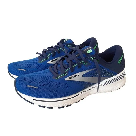 Brooks Adrenaline GTS 22 Mens Running Shoes Blue Mesh Training Sneakers Men 12.5