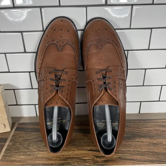 Brooks Brothers 1818 Wingtip Mens Size 8.5 Shoes Brown Leather Dress Brogue