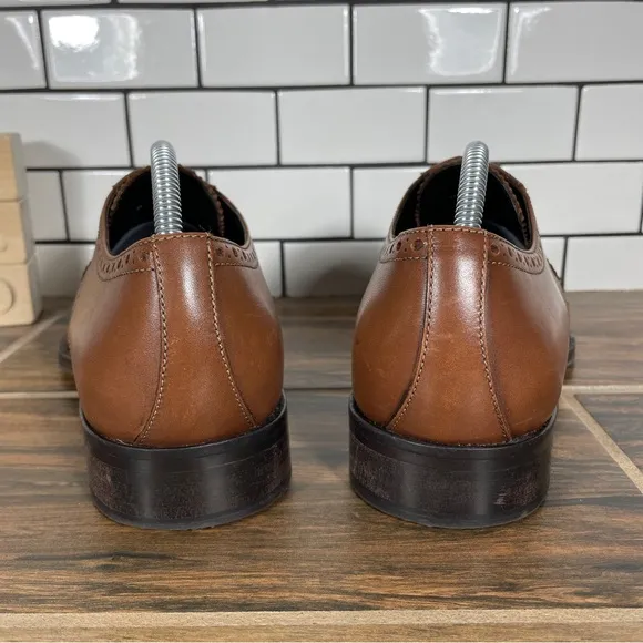 Brooks Brothers 1818 Wingtip Mens Size 8.5 Shoes Brown Leather Dress Brogue