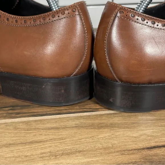 Brooks Brothers 1818 Wingtip Mens Size 8.5 Shoes Brown Leather Dress Brogue