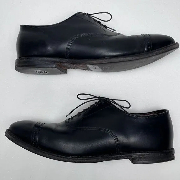 Brooks Brothers Black Leather Cap Toe Oxford Dress Shoes Mens 9 Made in USA