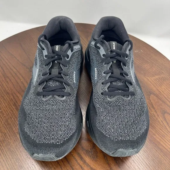 Brooks Ghost Max Shoe Women 9.5 2E Extra Wide Black Athletic Sneaker 1203952E020