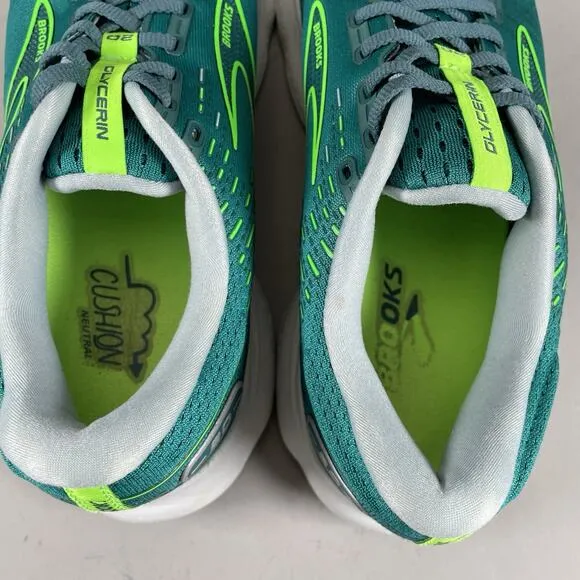 Brooks Glycerin 20 Men’s Size 13 Green Running Shoes Athletic Sneaker Casual GUC