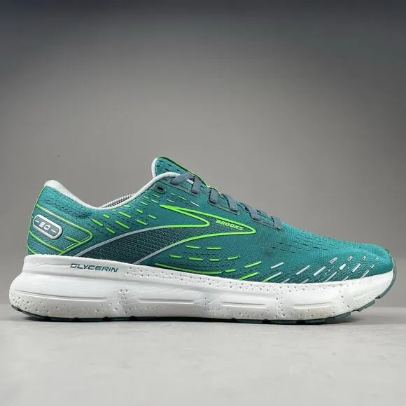 Brooks Glycerin 20 Men’s Size 13 Green Running Shoes Athletic Sneaker Casual GUC
