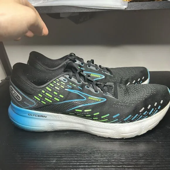 Brooks Mens Glycerin 20 1103821D006 Black Running Shoes Sneakers Size 15 D