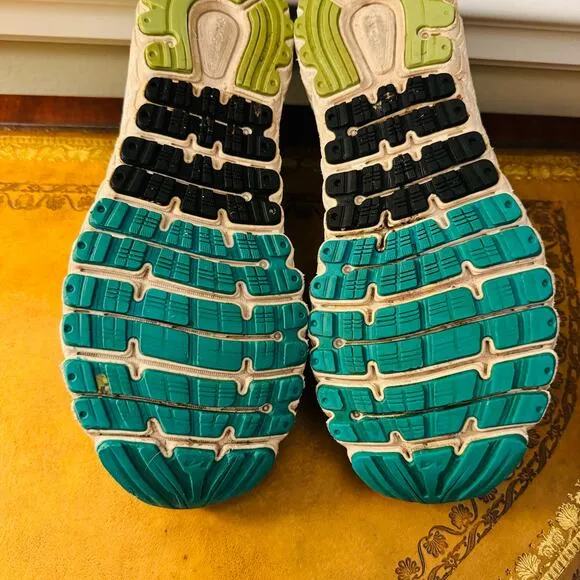 Brooks Womens Glycerin 14 Black Green Silver Athletic Running Shoes Sneakers 8.5