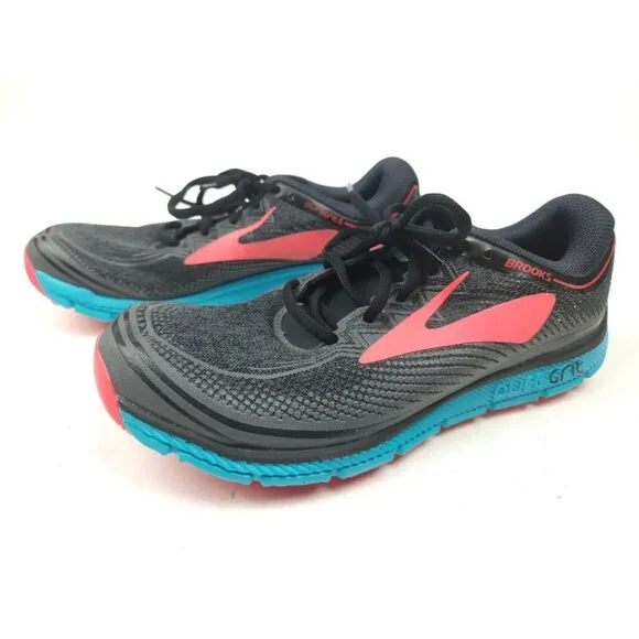 Brooks Womens Pure Grit 6 1202481B014 Black Running Shoes Sneakers Size 9 Medium