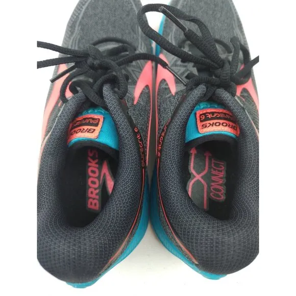 Brooks Womens Pure Grit 6 1202481B014 Black Running Shoes Sneakers Size 9 Medium