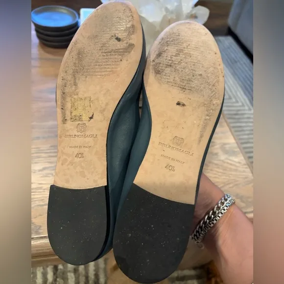 Bruno Magli BIBI Leather Flats Blue