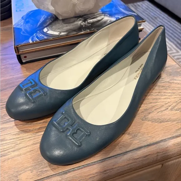 Bruno Magli BIBI Leather Flats Blue