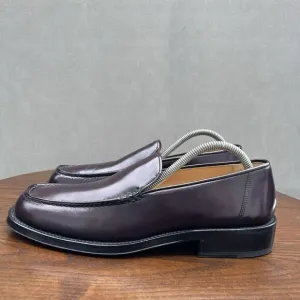 Bruno Magli Loafer Shoes Men's 8 Purple‎ Red Pattend Leather Moc Toe Dress