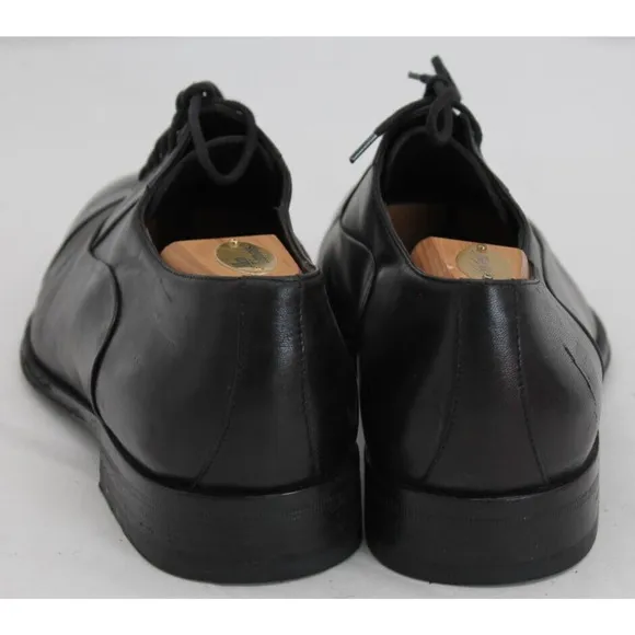 Bruno Magli Locascio Black Nappa Cap Toe Oxford Shoes Made In Italy Size 11.5