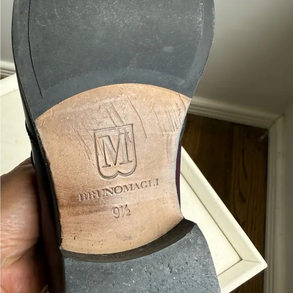 Bruno Magli Men's Burgundy Leather Shoes