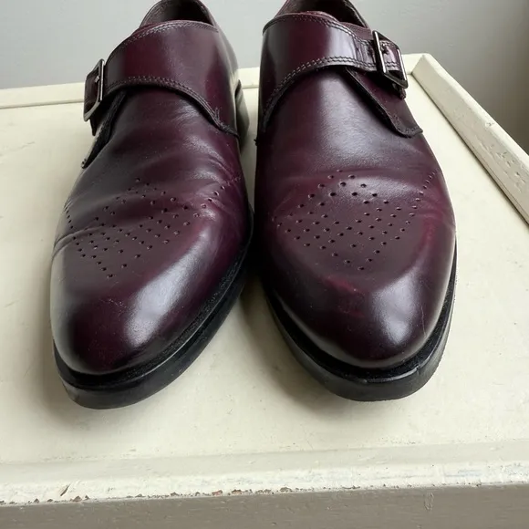 Bruno Magli Men's Burgundy Leather Shoes