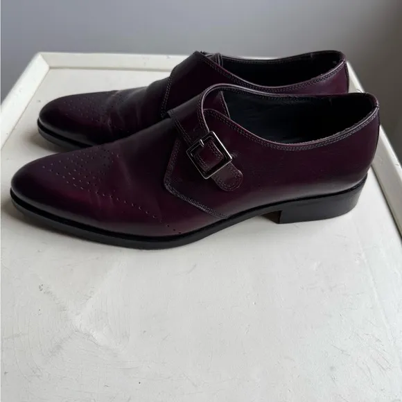 Bruno Magli Men's Burgundy Leather Shoes