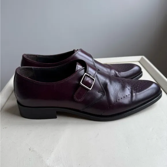 Bruno Magli Men's Burgundy Leather Shoes
