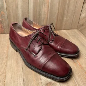 Bruno Magli Men’s Cordovan Lace Up Branson Toe Cap Oxford Dress Shoes size 8