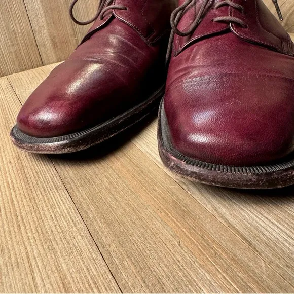 Bruno Magli Men’s Cordovan Lace Up Branson Toe Cap Oxford Dress Shoes size 8