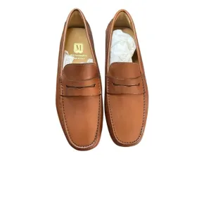 Bruno Magli Napoli BM600432 Mens Brown Leather Slip On Penny Loafers Shoes Sz 8