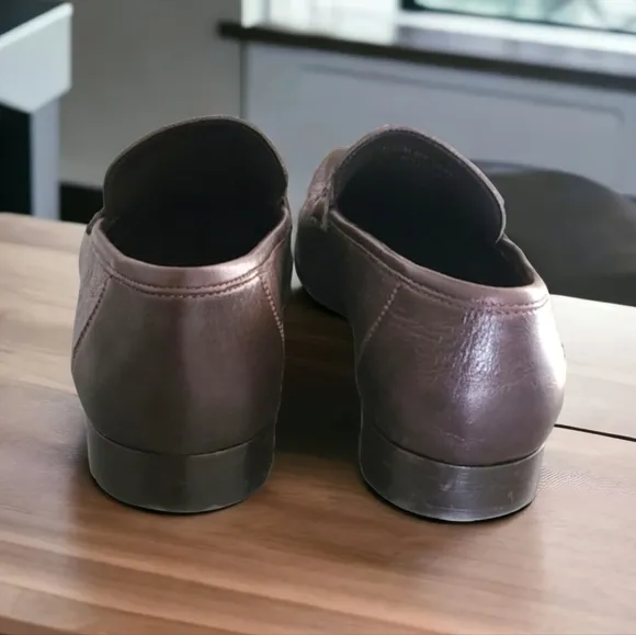 BRUNO MAGLI Vtg Pittore Horsebit Brown Leather Loafers 11.5 Flats Dress Shoes