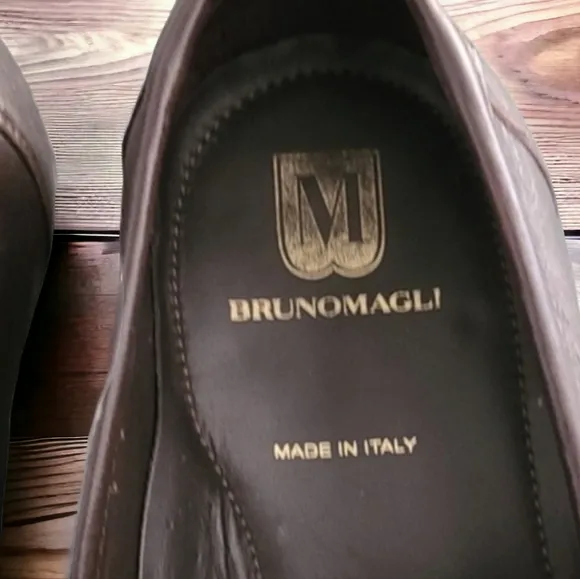 BRUNO MAGLI Vtg Pittore Horsebit Brown Leather Loafers 11.5 Flats Dress Shoes
