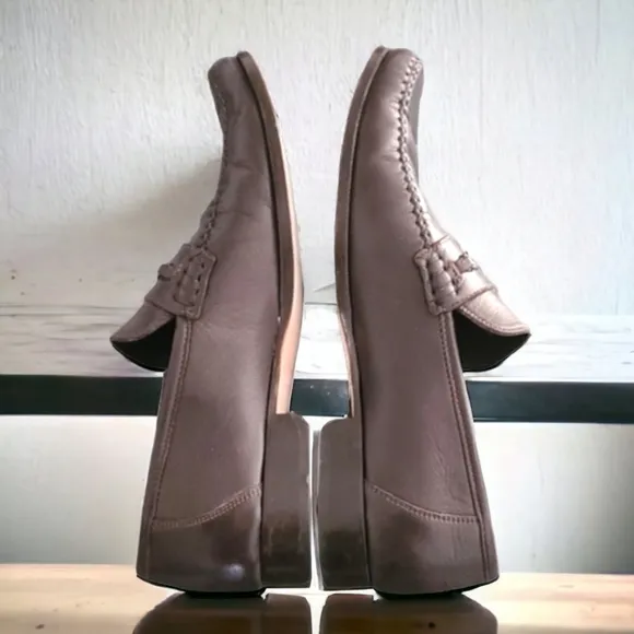 BRUNO MAGLI Vtg Pittore Horsebit Brown Leather Loafers 11.5 Flats Dress Shoes