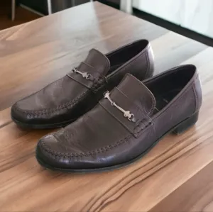 BRUNO MAGLI Vtg Pittore Horsebit Brown Leather Loafers 11.5 Flats Dress Shoes