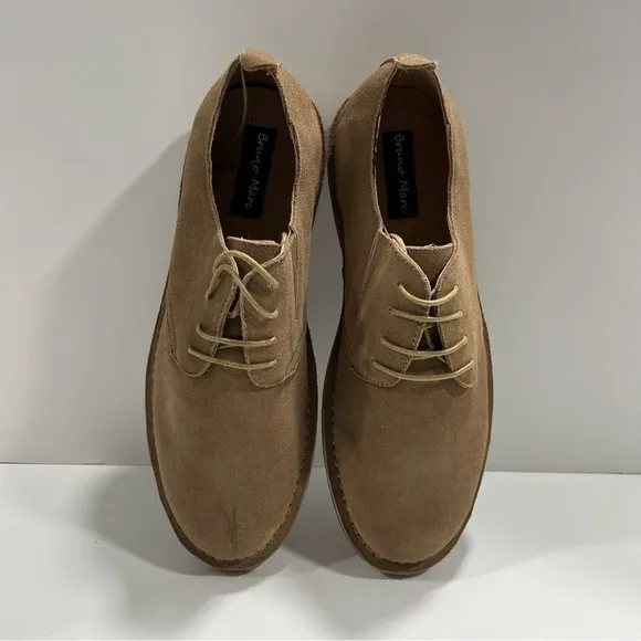 Bruno Marc Men’s Suede Loafers Shoes sz 12 Tan NEW #F931