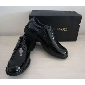 Bruno Marc Men's Sz 9.5 Black Patent Downing-02 Formal Lace-Up Dress Shoes