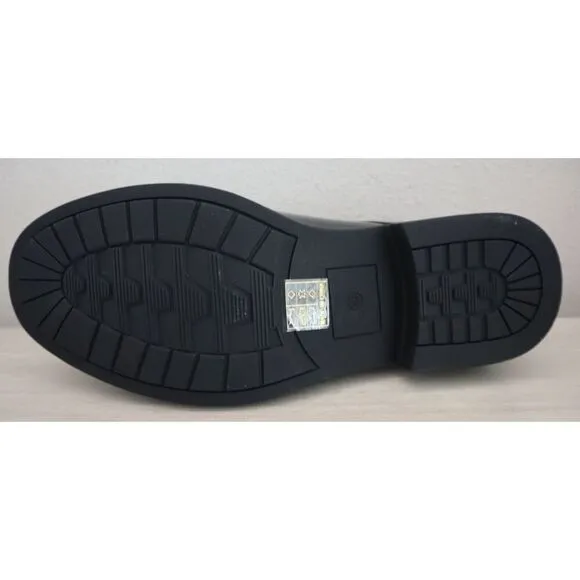Bruno Marc Men's Sz 9.5 Black Patent Downing-02 Formal Lace-Up Dress Shoes