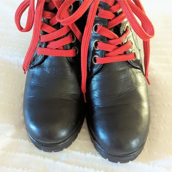 Bueno Felix Black Leather Combat Boots size 9.5