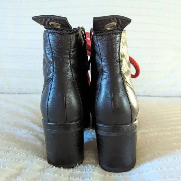 Bueno Felix Black Leather Combat Boots size 9.5