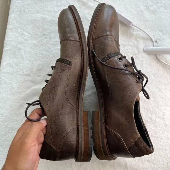 Bullboxer Brown Lace Up Mens Dress Derby Shoes 44