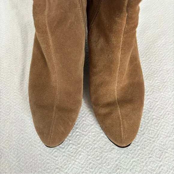 Bundle of 2 Sole Society So-Deannah Mid Calf Slouchy Tan Wedge Boots,  Size 5