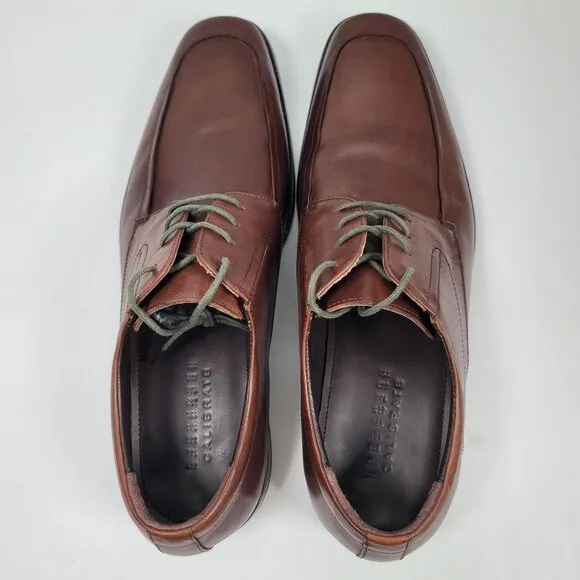 Calibrate Msryan Men's Brown Leather Lace-Up Dress Shoes US Size 11.5