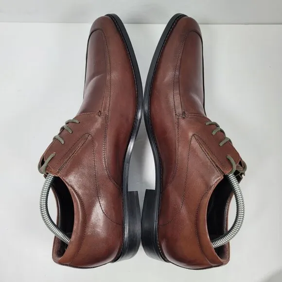 Calibrate Msryan Men's Brown Leather Lace-Up Dress Shoes US Size 11.5