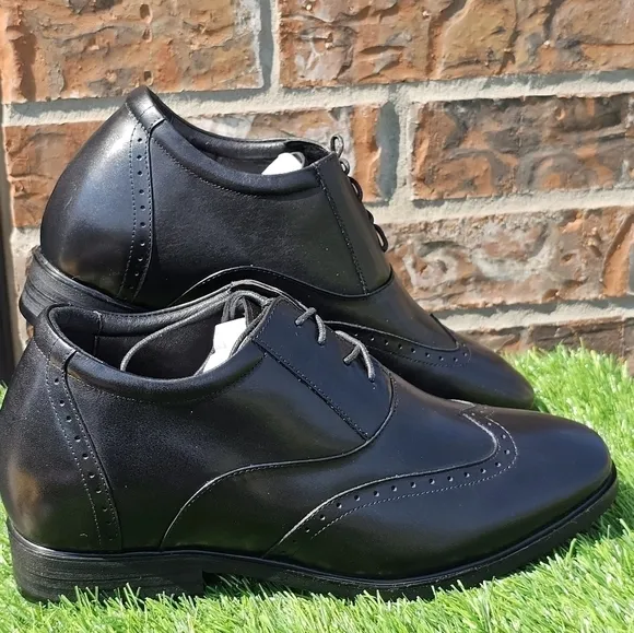 CALTO Men's Invisible Height Increasing Elevator Shoes - Size 9 US