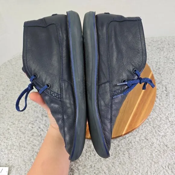 Camper Beetle Blue Leather Lace Up Casual Lifestyle Chukka Ankle Boots Mens 41