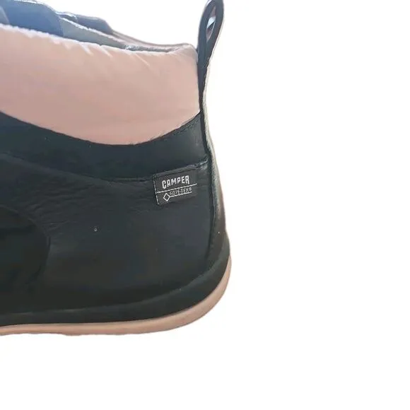 Camper Peu Pista Black Pink Leather Outdoor Trail Hiking Boots Womans Size 38