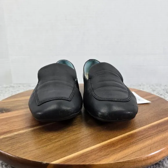 Camper Twins Black Leather Formal Square Toe Slip On Loafer Shoes Womens 39
