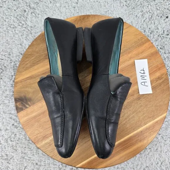 Camper Twins Black Leather Formal Square Toe Slip On Loafer Shoes Womens 39