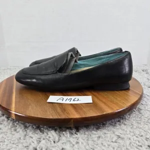 Camper Twins Black Leather Formal Square Toe Slip On Loafer Shoes Womens 39