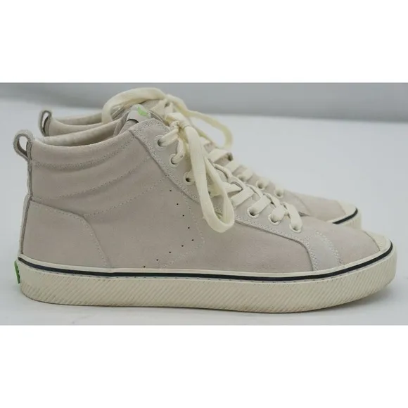 Cariuma OCA High Sneakers Mens 9.5 Women 11 ivory Suede Casual Shoes