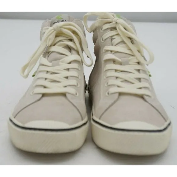 Cariuma OCA High Sneakers Mens 9.5 Women 11 ivory Suede Casual Shoes