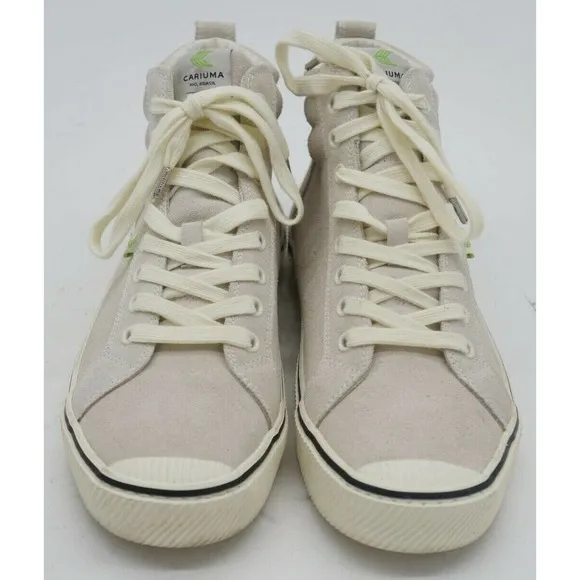 Cariuma OCA High Sneakers Mens 9.5 Women 11 ivory Suede Casual Shoes